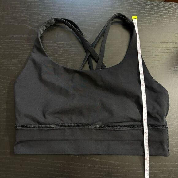 Lululemon Energy Bra Long Line Luxtreme Size 6 Black - Picture 5 of 8